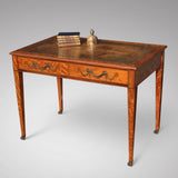 George III Satinwood Library Table - Front and side view- 2