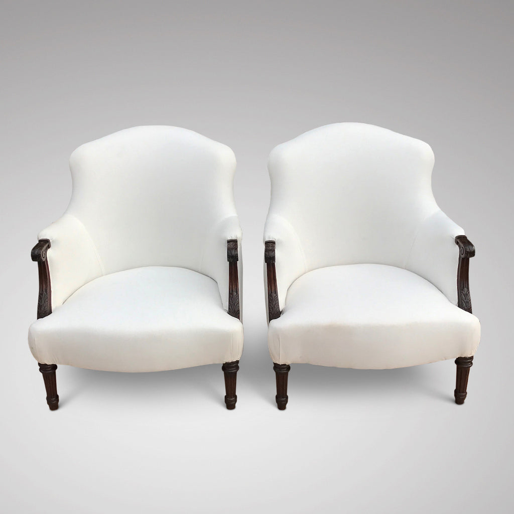 Pair of 19th Century French Armchairs -Front View - 2