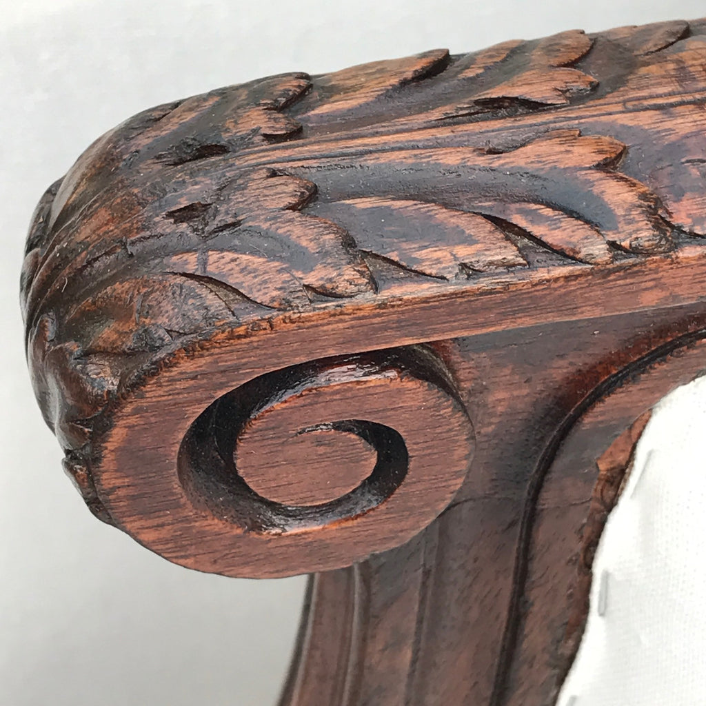 Pair of 19th Century French Armchairs - Close Up Carved Detail - 4