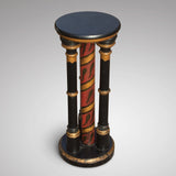 Decorative Victorian Painted Pedestal - Main View of Central Painted Pillar -5
