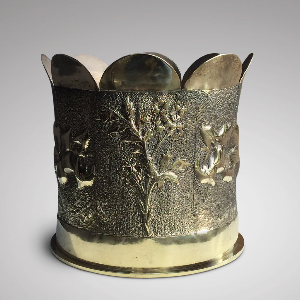 Early 20th Century Trench Art Jardiniere - Front View - 3
