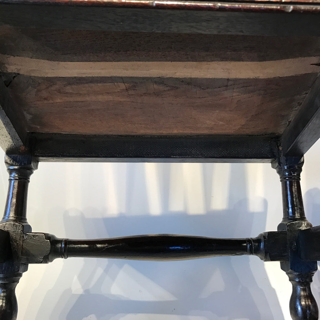 Pair of William & Mary Oak Side Chairs -Underside of Seat - 5