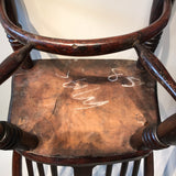 Pair of 19th Century Elm & Ash Windsor Chairs - Underside View -7