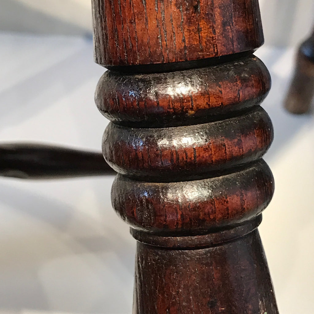 Pair of 19th Century Elm & Ash Windsor Chairs - Detail View Turning - 10