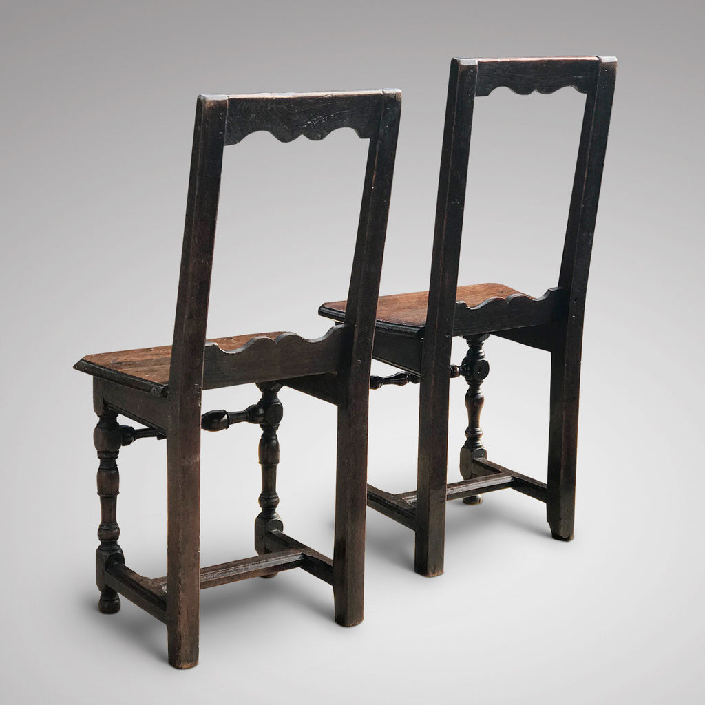 Two 18th Century Oak Lorraine Chairs - Back View - 3