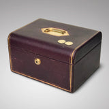 Purple Leather Covered Jewellery Box by Waring & Gillow - Main View - 2