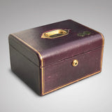 Purple Leather Covered Jewellery Box by Waring & Gillow - Main View - 3