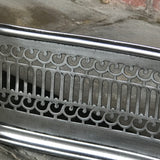 Victorian Serpentine Polished Steel Fender - Detail View -2