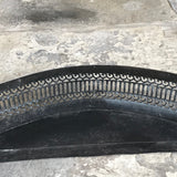 Victorian Serpentine Polished Steel Fender - Back Detail -3