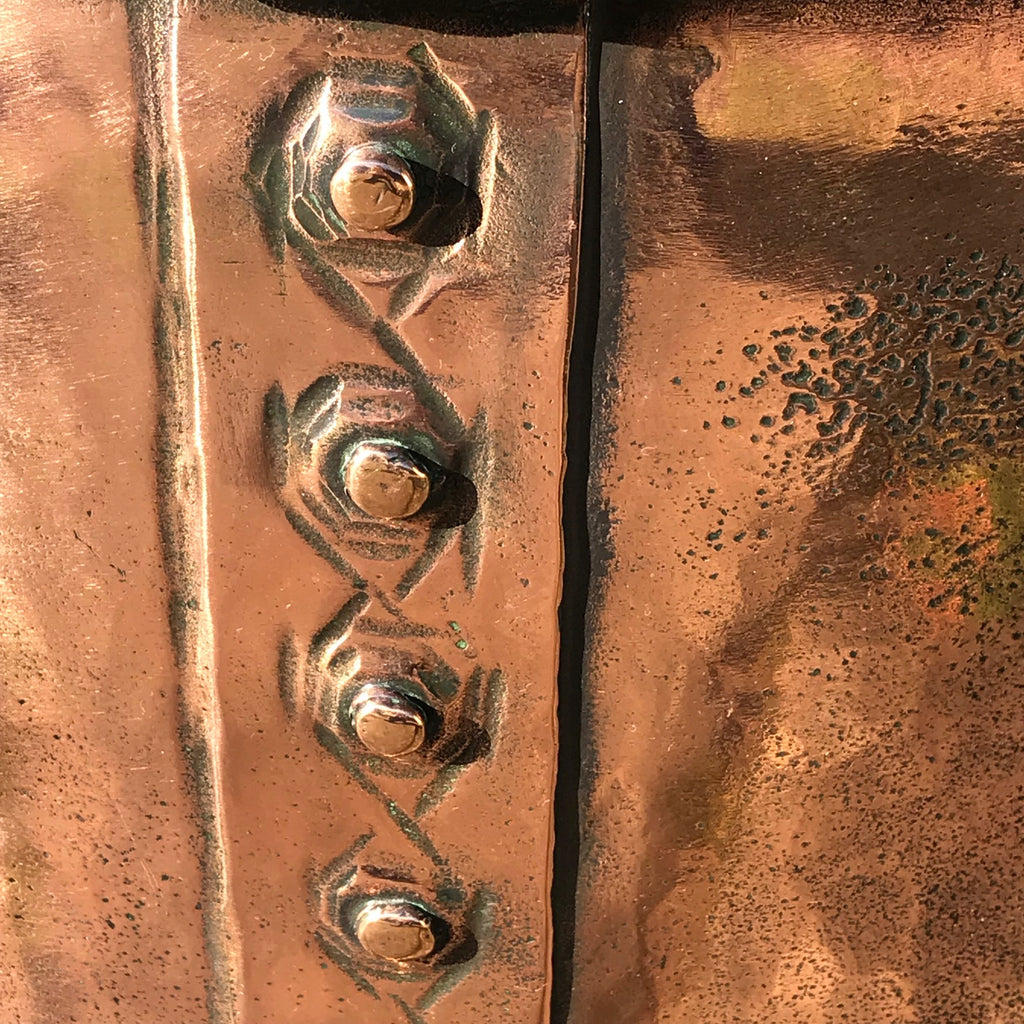 19th Century Copper Riveted & Seamed Log Bin - Detail View - 4
