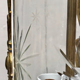 Pair of Early 20th Century Gilt Metal & Glass Lanterns - Detail View - 4