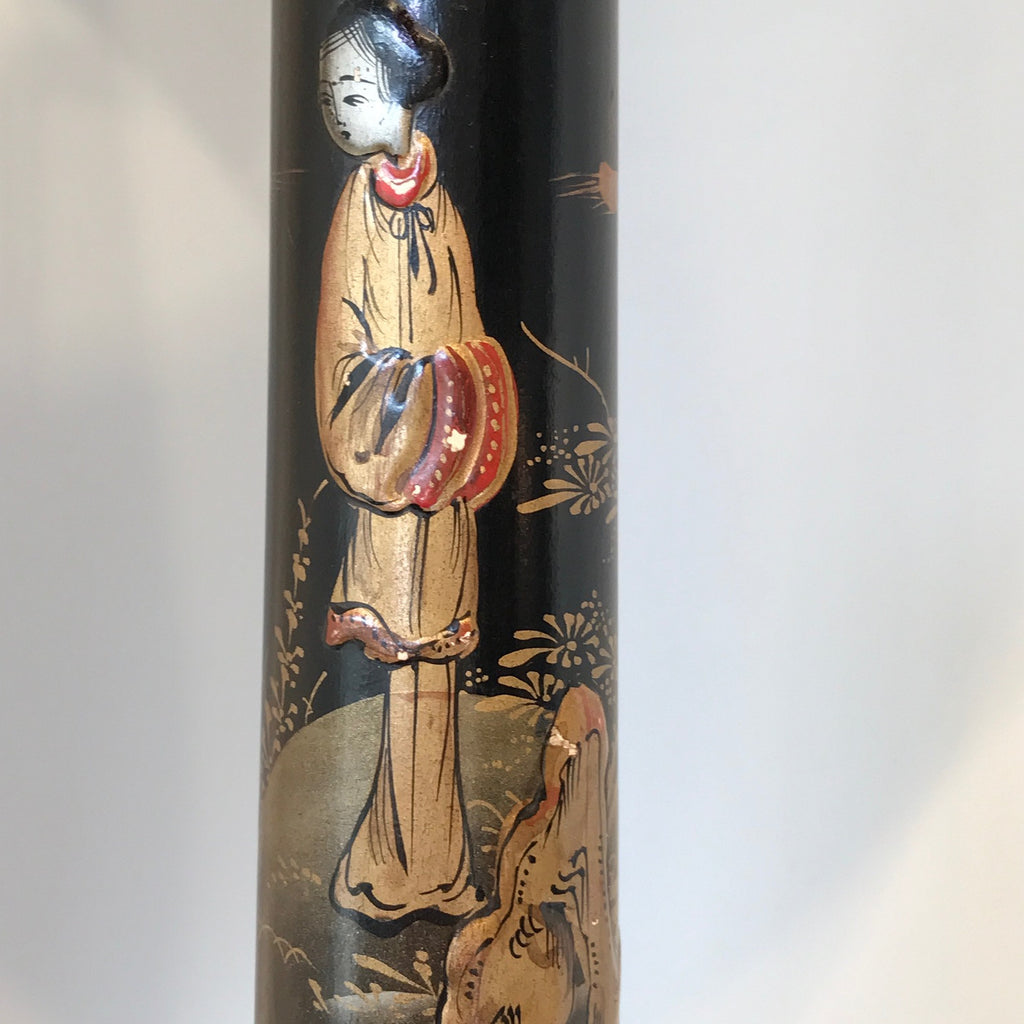 1930's Lacquered Table Lamp - Detail of Figure - 5