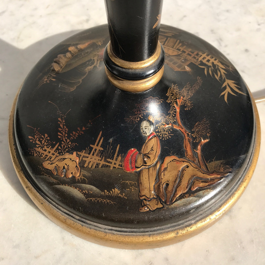 1930's Lacquered Table Lamp - View of Base - 8