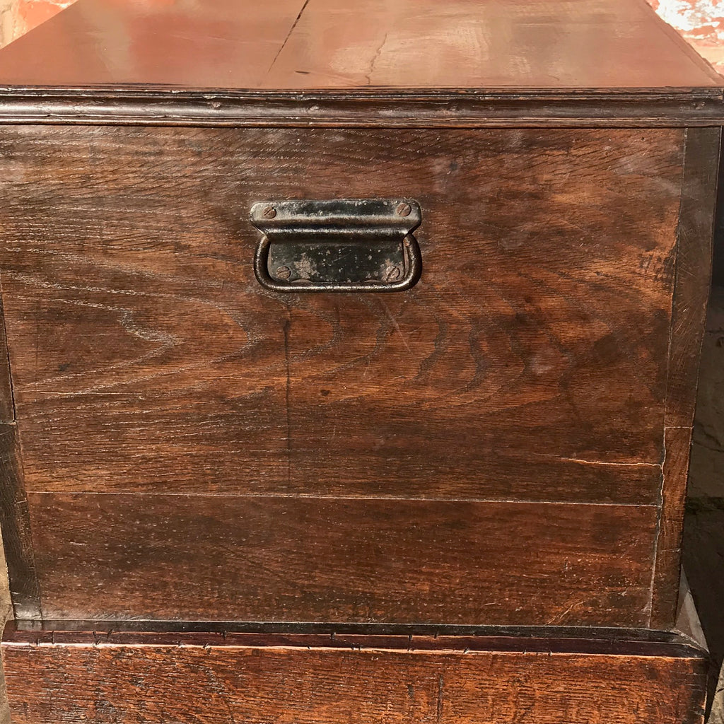19th Century Oak Blanket Box - Side View - 3