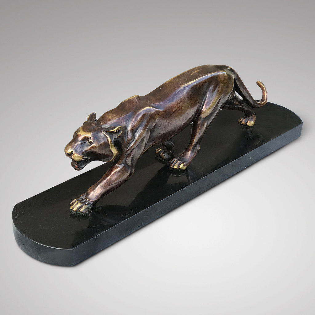 Art Deco Bronze Panther by Rulas - Main View - 1