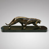 Art Deco Bronze Panther by Rulas - Side Detail View - 4