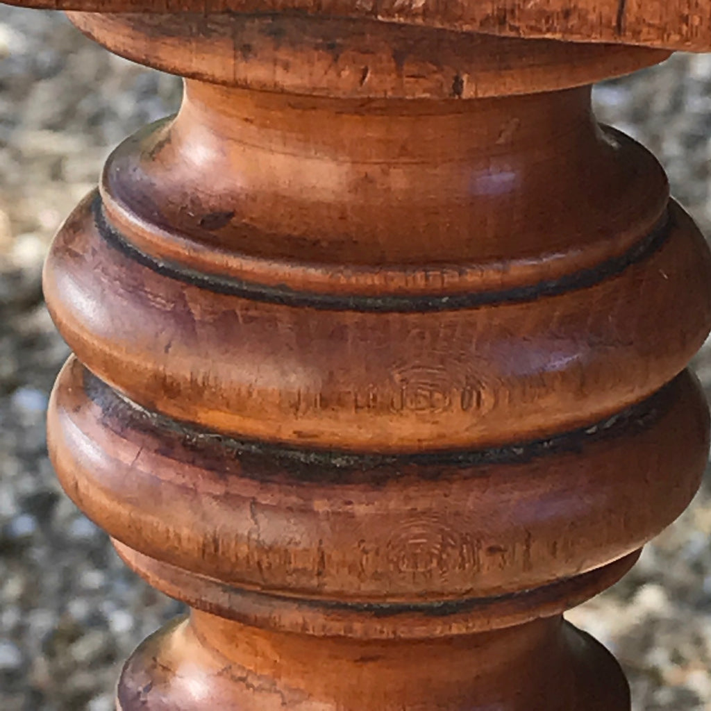 19th Century Fruitwood Dining Table - Detail of Leg Turning - 5