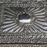 Large 19th Century Silver Jewellery Box with Bramar Lock - Top View - 9