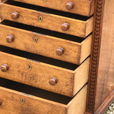 Small Arts & Crafts Oak Chest of drawers - Drawer Detailing - 4
