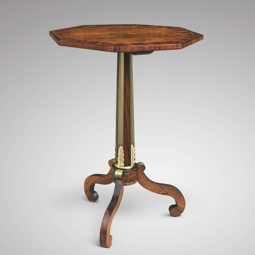 Regency Rosewood Octagonal Lamp/Wine Table - Main View - 2