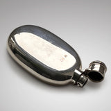 Antique Silver Oval Hip Flask - Main View - 2