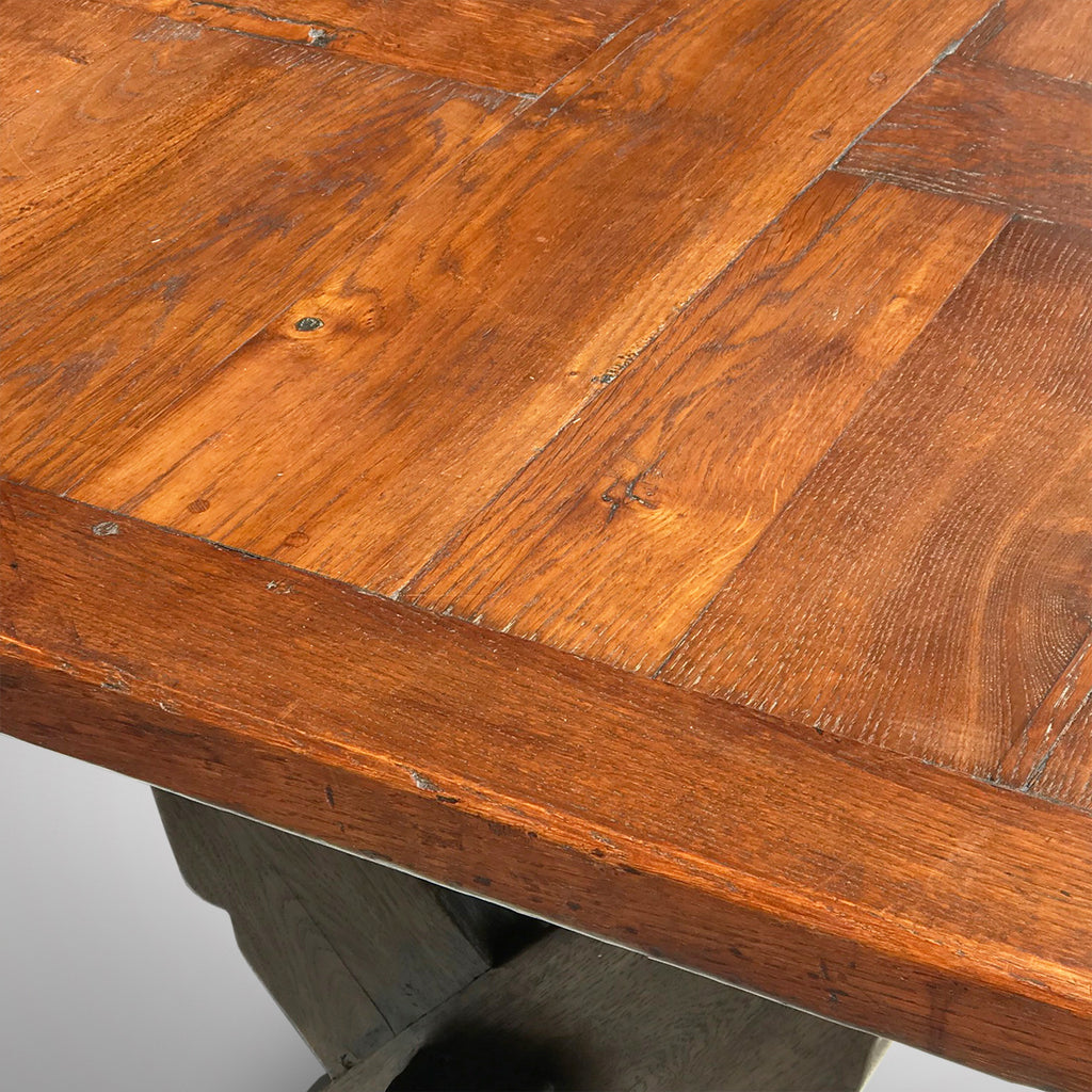 French Oak Trestle Dining Table - Detail View - 4