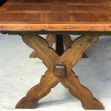 French Oak Trestle Dining Table - Detail View - 7
