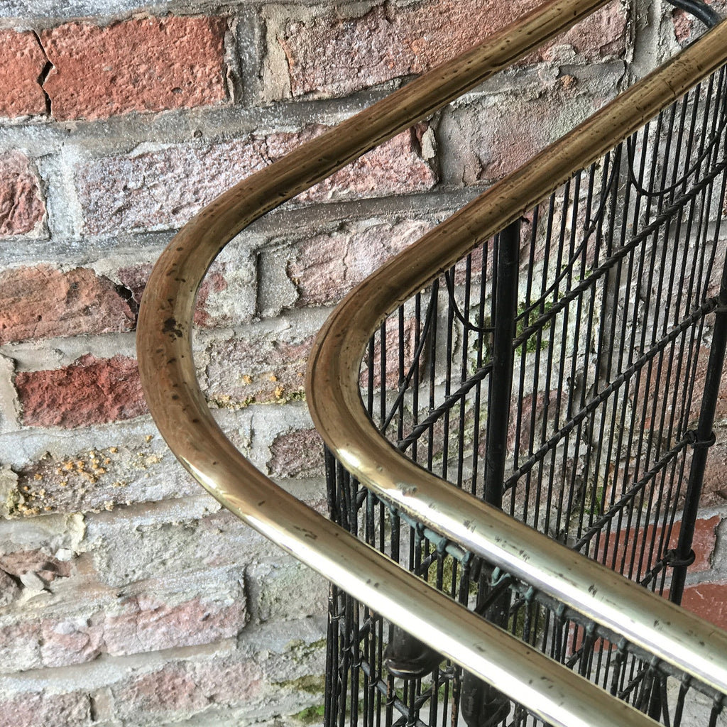 Enormous 19th Century Country House Fireguard - Brass Rail Detail View -3