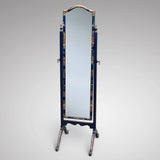 Blue Lacquer Chinoiserie Cheval Mirror - Main View - 1