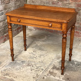 19th Century Golden Oak Writing Table - Front & Top View - 5