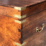19th Century Camphor Campaign Trunk - Detail of Brassware 2