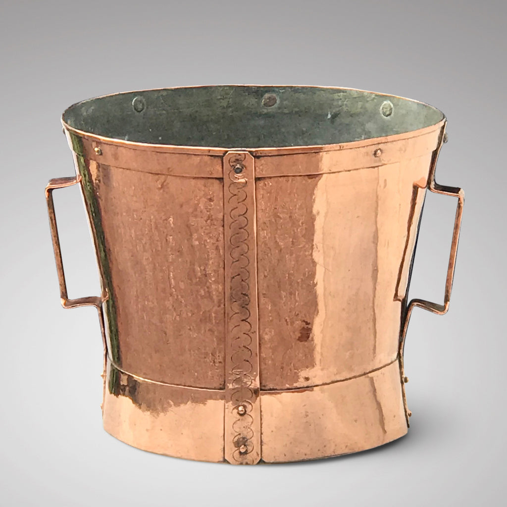 19th Century Twin Handled Copper Grain Measure - Main View - 1