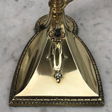Brass Art Nouveau Desk Lamp with Original Silk Shade - Detail View - 5