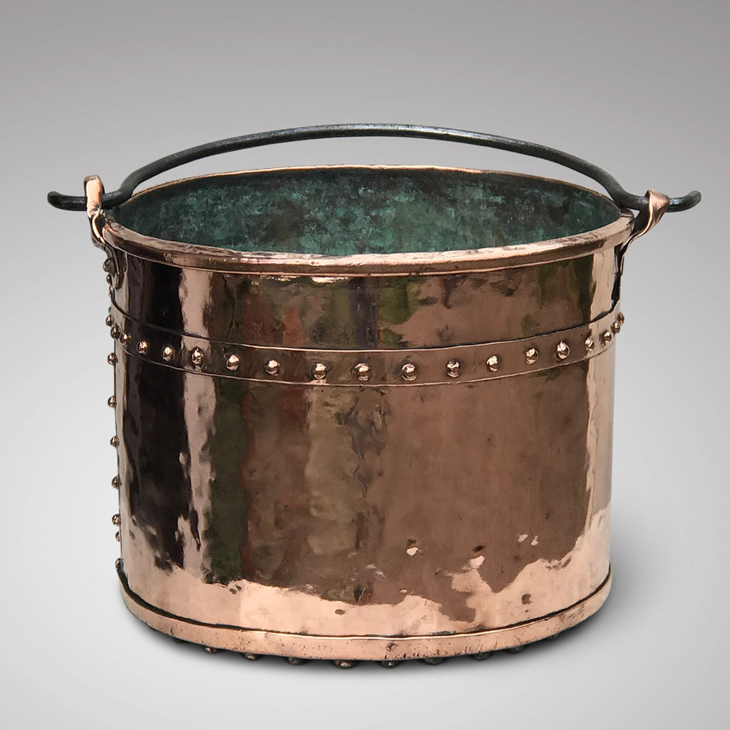 19th Century French Copper Log Bucket - Main View - 1
