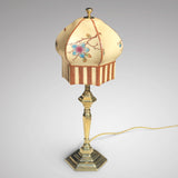 Hexagon Brass Lamp with Original Glass Shade - Main View - 1