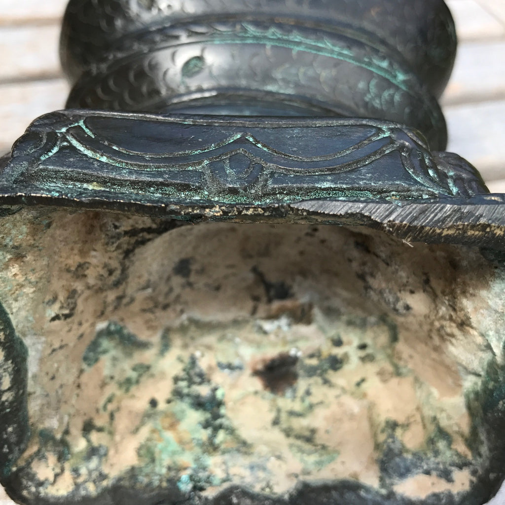 18th Century Bronze of Buddha & Muchalinda - Base View - 5