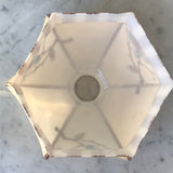Hexagon Brass Lamp with Original Glass Shade - Detail View - 6