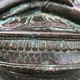 18th Century Bronze of Buddha & Muchalinda - Detail View - 4