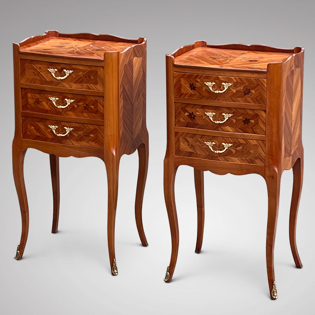 Pair of Louis XV Style Kingwood Bedside Tables - Main View - 1