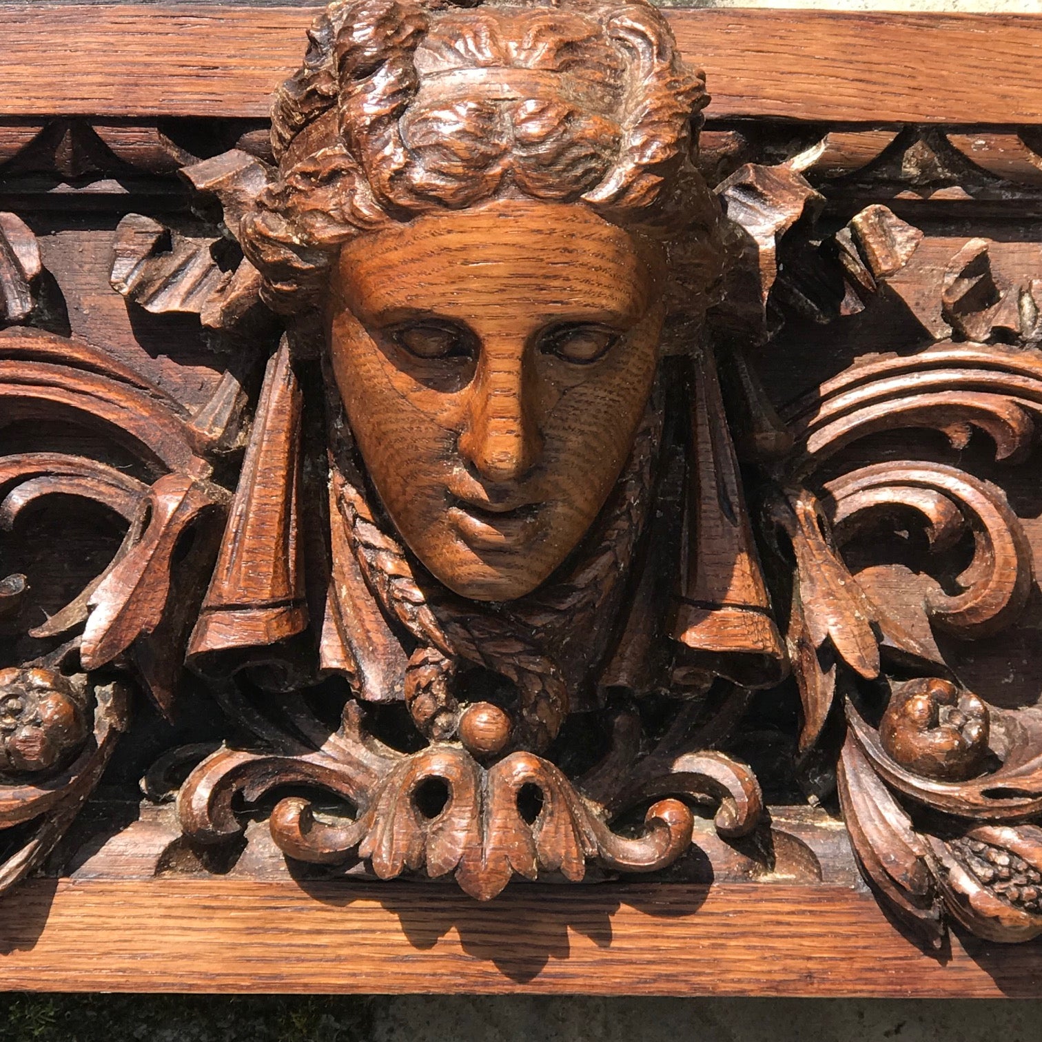 19th Century Carved Oak Pediment – Hobson May Collection