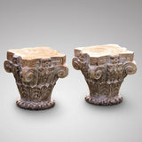 Pair of Late 20th Century Rajastan Carved Capitals - Main View - 1