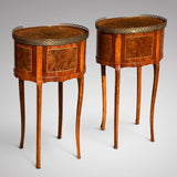 Pair of Antique French Walnut Bedside Tables - Back View - 2