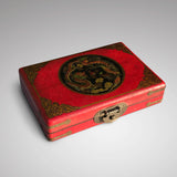 Chinese Abacus in Red Lacquered & Painted Box - Main View -1