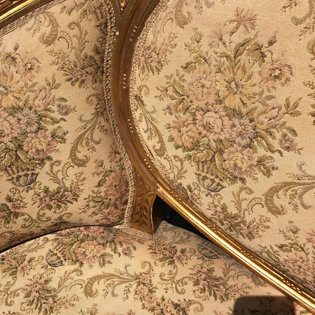19th Century French Giltwood Salon Sofa - Detail of Frame & Seat - 3