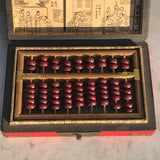 Chinese Abacus in Red Lacquered & Painted Box - Detail View - 3