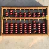 Chinese Abacus in Red Lacquered & Painted Box - Abacus View - 6