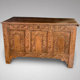 18th Century Welsh Carved Oak Coffer - Main View - 1