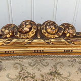 19th Century French Giltwood Salon Sofa - Cresting Detail- 4