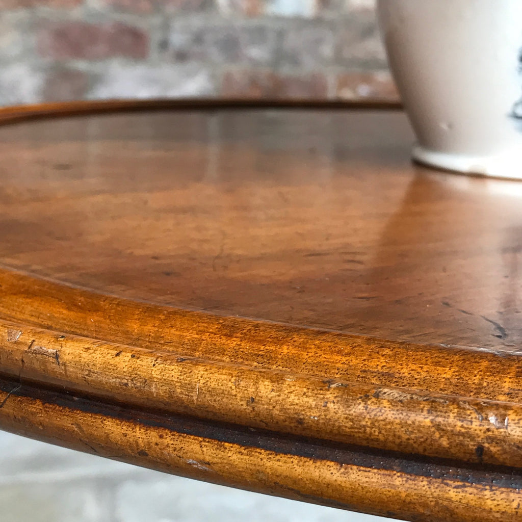 19th Century Walnut Turners Table - Detail of Rim - 5