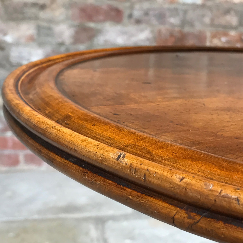 19th Century Walnut Turners Table - Detail of Rim - 4
